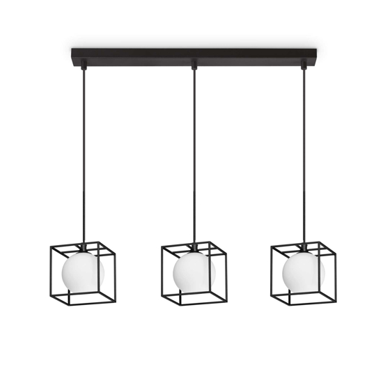 Lingotto sp3 single ideal lux lampadario per soggiorno nero