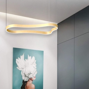 Lampadario waves-1 sp ideal lux oro led 3000k
