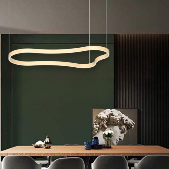 Waves-3 sp ideal lux lampadario moderno oro led 155cm