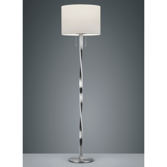 Piantana led 3000k per salotto grigio 2 luci moderna