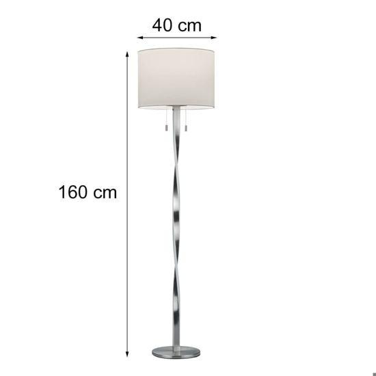 Piantana led 3000k per salotto grigio 2 luci moderna