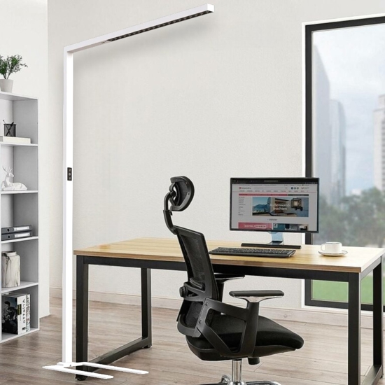 Comfort-2 pt 2700k-6000k ideal lux piantana per ufficio moderna bianca led