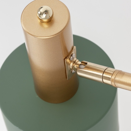 Piantana da lettura per salotto oro colore verde menta