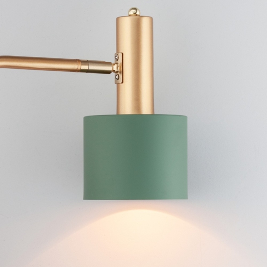 Piantana da lettura per salotto oro colore verde menta