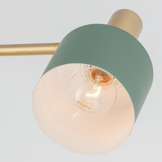 Piantana da lettura per salotto oro colore verde menta