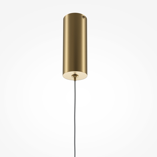 Lampadario led moderno cilindro oro orizzontale per tavolo