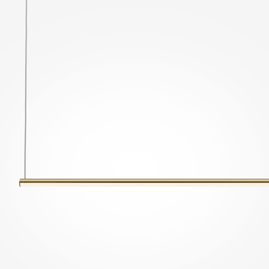 Lampadario led moderno cilindro oro orizzontale per tavolo