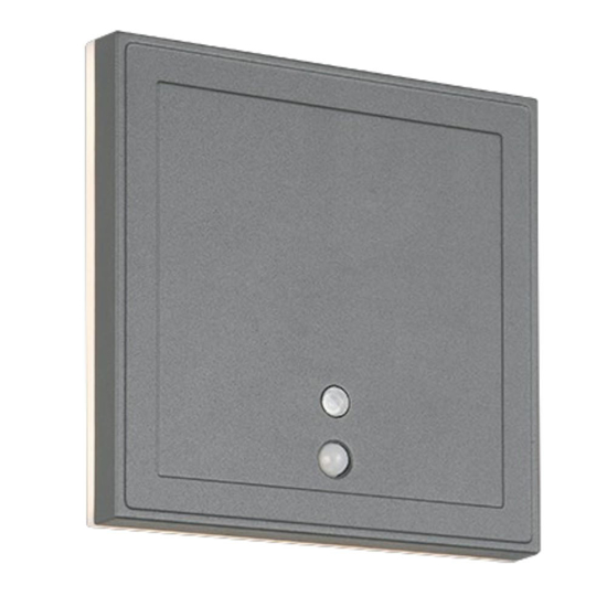 Applique quadrata da esterno led 2w sensore di movimento