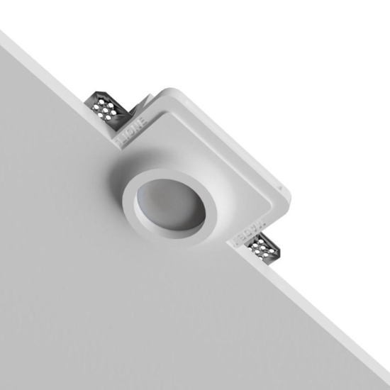 Faretto da in casso in gesso per controsoffitto gu10