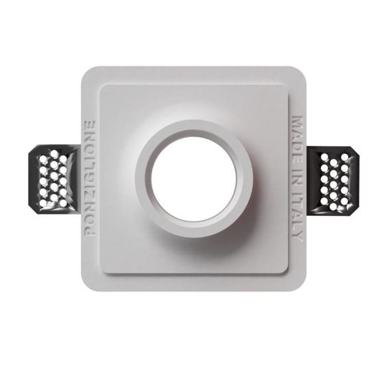 Faretto da in casso in gesso per controsoffitto gu10