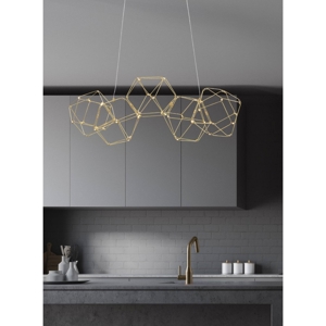 Lampadario costellazione oro led 22w 3000k per cucina moderna