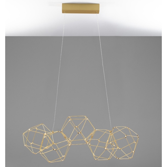 Lampadario costellazione oro led 22w 3000k per cucina moderna