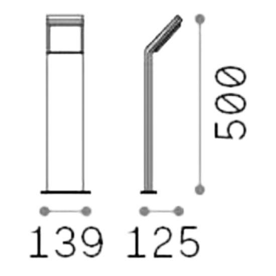 Style pt h050 lampione da esterno antracite led 9w 3000k