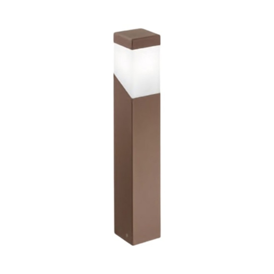 Lampiocnino da giardino moderno corten marrone gea luce sury