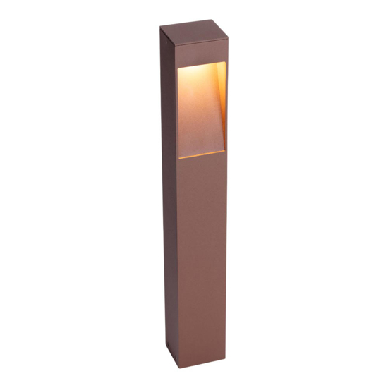 Lampione corten da giardino per esterno led 7w 3000k