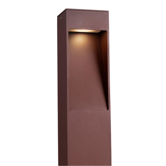 Lampione corten da giardino per esterno led 7w 3000k