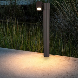 Maytoni lampione da giardino moderno nero luce orientabile