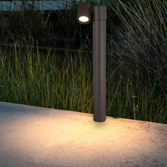 Maytoni wall street lampione da giardino moderno nero orientabile