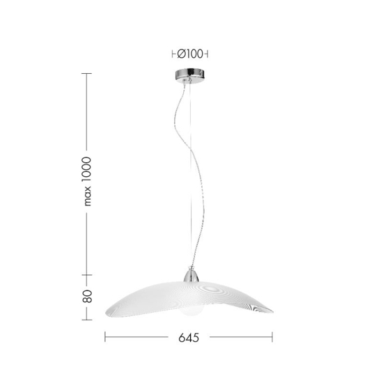 Lampadario per cucina moderna vetro bianco design