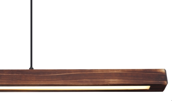 Lampadario led trave di legno a per cucina 28w 3000k