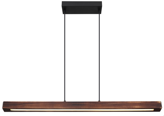 Lampadario led trave di legno a per cucina 28w 3000k