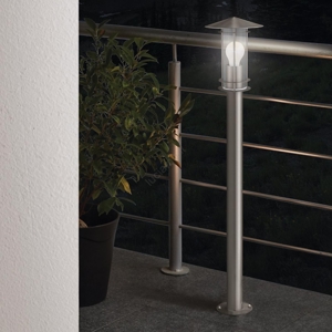 Lampione da giardino acciaio inox paletto