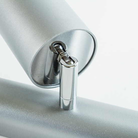 Plafoniera moderna grigia led con 6 faretti orientabili