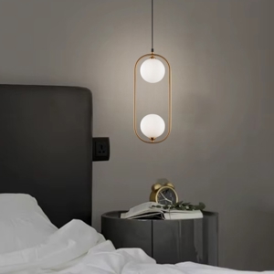 Lampadario per stanza da letto dorato pendente