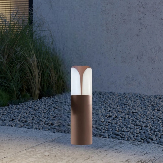Gea luce lampioncino da giardino ip44 marrone h30 cm