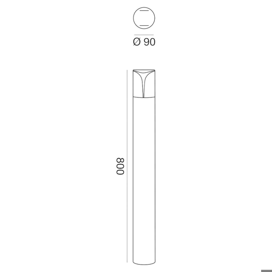 Gea luce lampioncino da giardino ip44 grigio h80 cm
