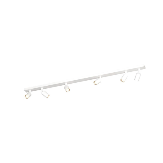 Plafoniera moderna bianca 6 faretti orientabili toplight