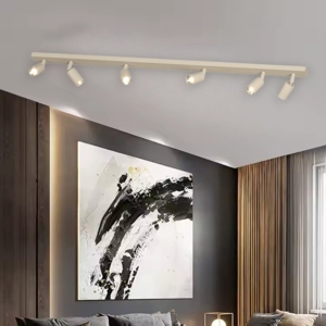 Plafoniera sei luci binario led sabbia toplight