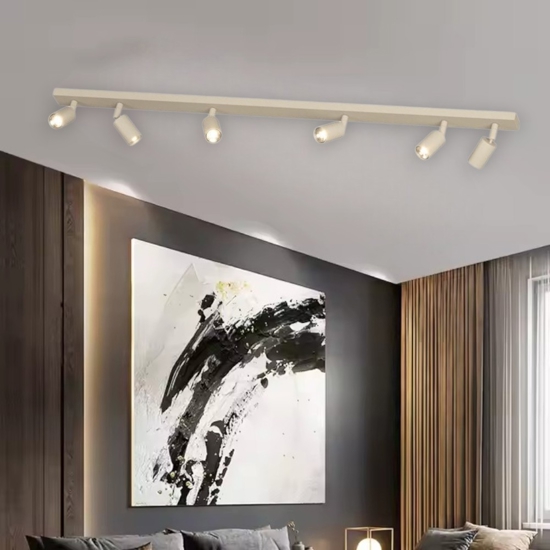 Plafoniera sei luci binario led sabbia toplight