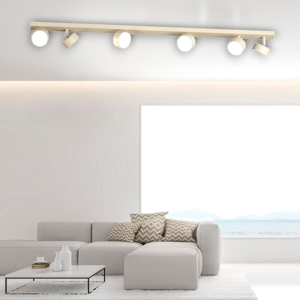 Plafoniera led 6 luci orientabili sabbia toplight