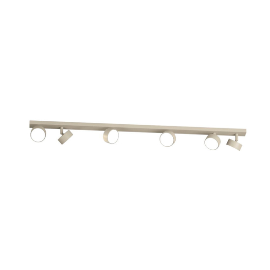 Plafoniera led 6 luci orientabili sabbia toplight