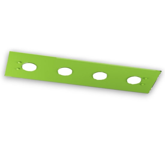Plafoniera vetro lucido verde per cucina top light path