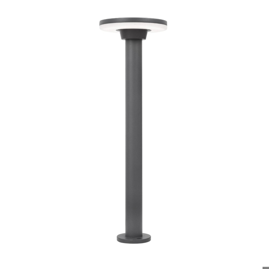 Lampione per esterno moderno per giardino antracite led 12w 3000k
