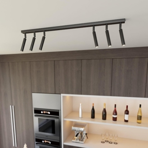 Plafoniera nera spot orientabili per cucina fp
