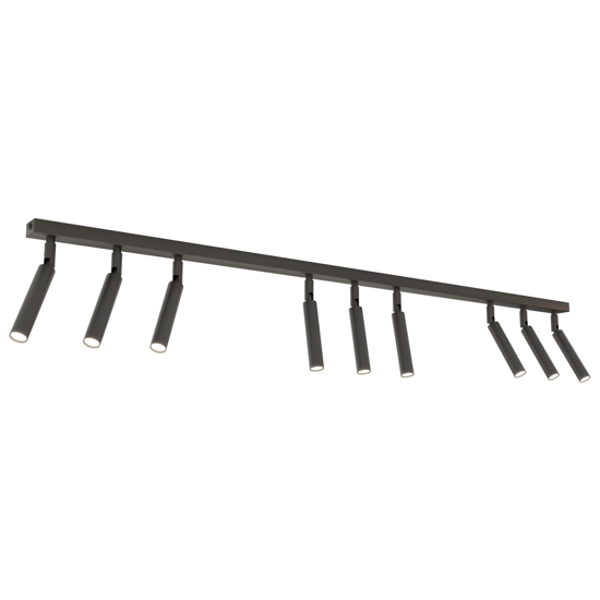Plafoniera nera con faretti orientabili fp
