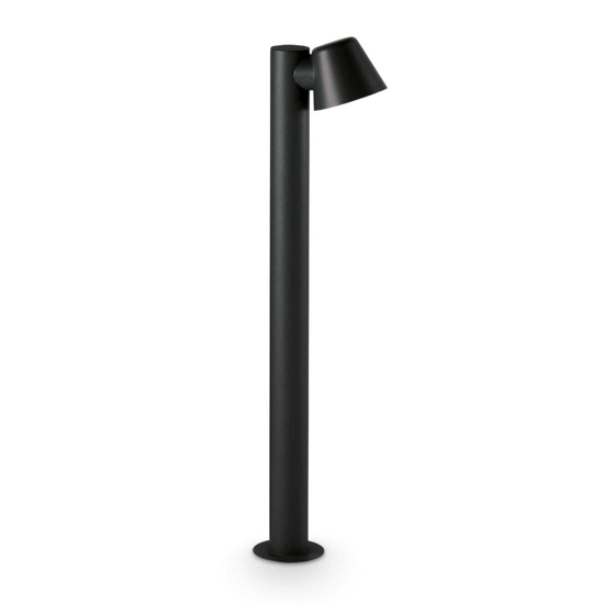 Ideal lux gas pt1 lampione da giardino nero moderno