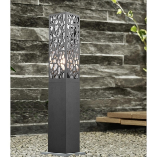 Lampione da giardino grigio antracite moderno