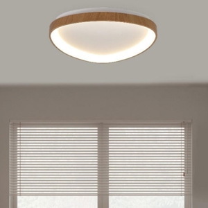 Plafoniera effetto legno led 50w 2700k a 5000k moderna con telecomando