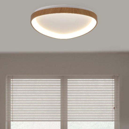 Plafoniera da cucina effetto legno led 2700k a 5000k con telecomando