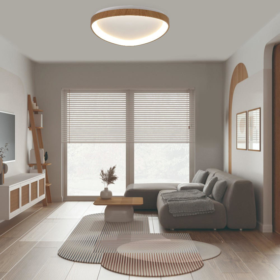 Plafoniera da cucina effetto legno led 2700k a 5000k con telecomando
