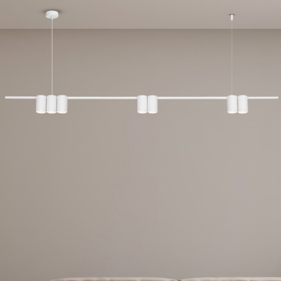 Lampadario bianco per soggiorno moderno