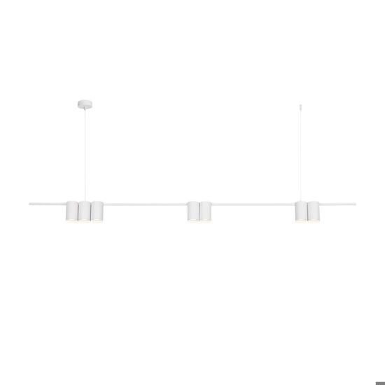 Lampadario bianco per soggiorno moderno
