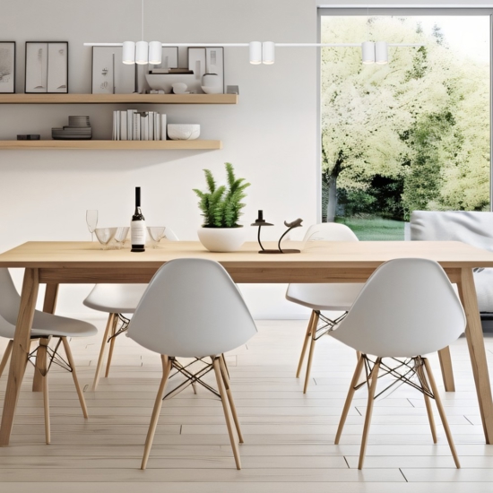 Lampadario bianco per soggiorno moderno