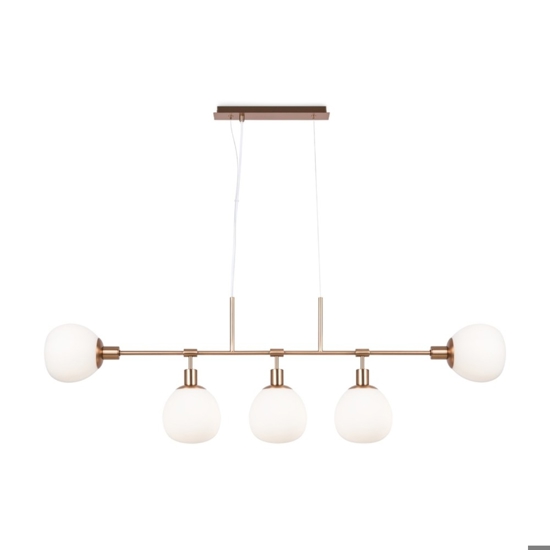 Maytoni lampadario erich per soggiorno oro rosa sfere di vetro moderno