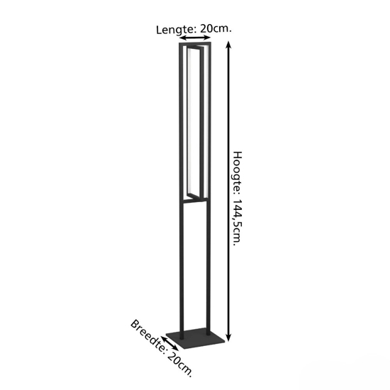 Eglo siberia lampada da terra moderna minimalista led dimmerabile con telecomando