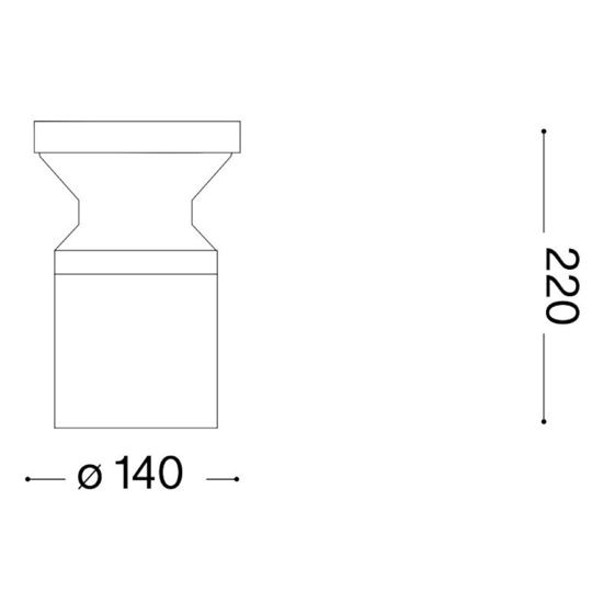 Torre pt1 h22 ideal lux lampione basso marrone ip65 e27